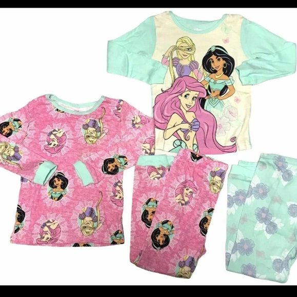 Disney Pajamas Disney Princess Girls 4 Piece Pajama Set 3t Poshmark